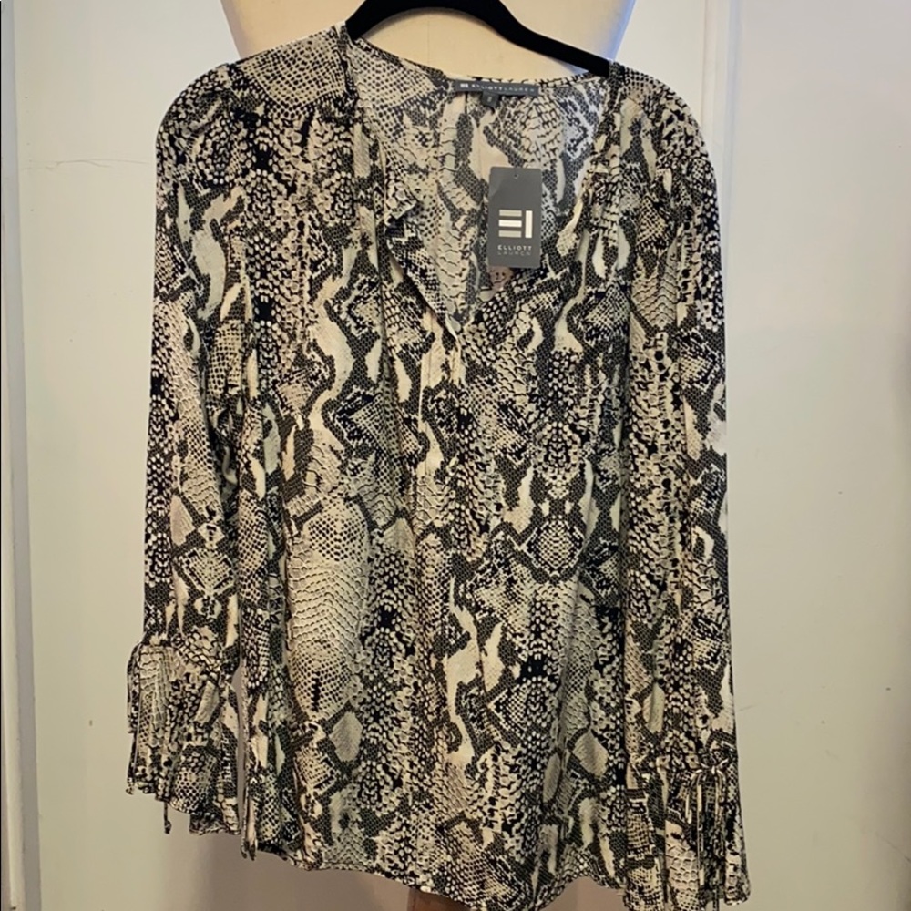 Elliot Lauren snakeskin blouse
